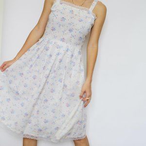 Vintage A-line Floral Cotton Cottage Dress by Zoey T